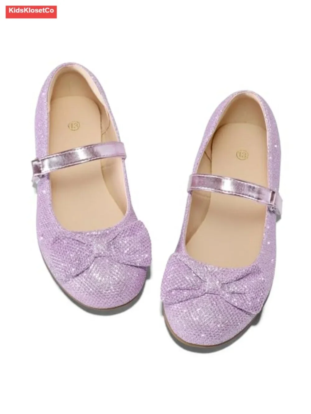 Girl's Non-Slip Soft Bow Ballet Flats Mary Jane Walking Party Dress Shoes